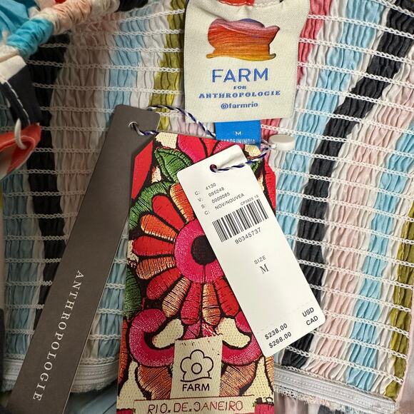 NWT Farm Rio Nouvea Striped Ruffle Maxi Dress Women’s Size Medium - Picture 6 of 6